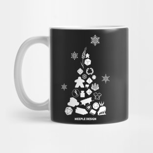 Meeple Design Board Game Resources Christmas Tree - Board Games - Gaming Art Mug